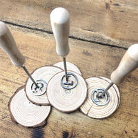 Personalized Circle Branding Iron for Woodworking, Steel Rustic Gift, BBQ, Leather, Wedding, Groomsmen