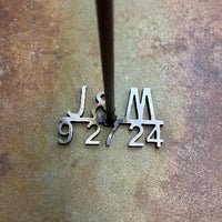 Custom Wedding Branding Iron - Personalized Date, Initials, Heart - Rustic and Country Ceremony Essentials